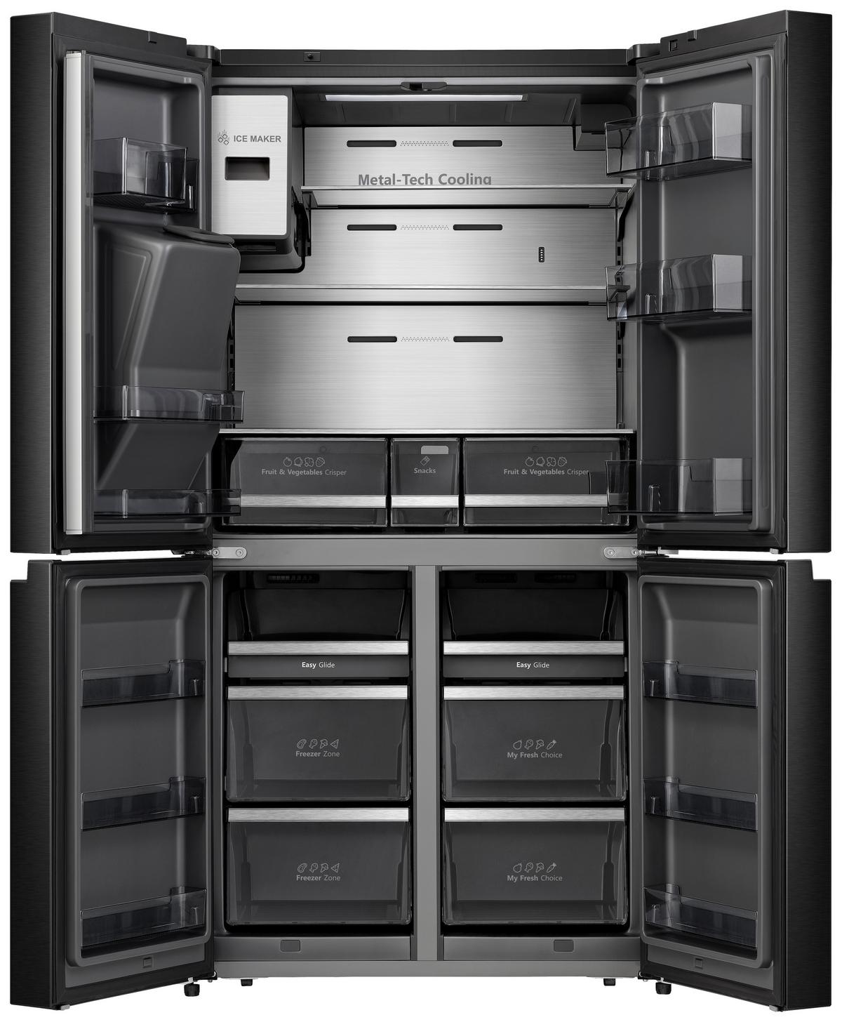 MULTI-DOOR RQ760N4IFE SCHWARZ - Schwarz, Basics, Metall (91,4/178,5/72,5cm) - Hisense