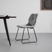 Stolička ALICA - čierna/sivá, Modern, kov/textil (57/83/46cm) - Bessagi Home