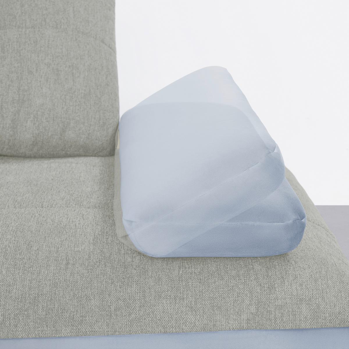 Rohová sedačka TRENDY, pravá, světle šedá / stříbrná - barvy stříbra/černá, Moderní, kov/kompozitní dřevo (310/93/250cm) - Premium Living