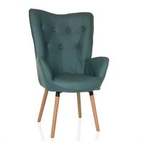 Ohrensessel Havenio I Mintgrün B: 70 cm - Buchefarben/Mintgrün, MODERN, Textil (70/106/75cm) - MID.YOU