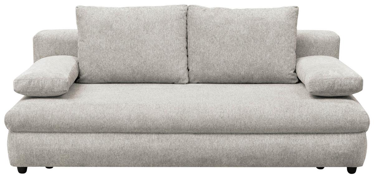 Schlafsofa Olso Beige, Lf: 200x140 Cm - Beige/Schwarz, Trend, Holz/Kunststoff (205/72/100cm)