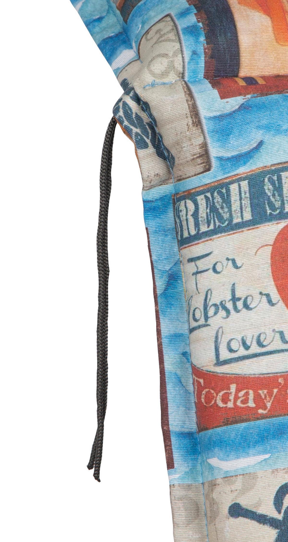 Auflage für Liege Togo 191x58x8 cm Multicolor - Blau, Basics, Textil (191/58/8cm) - Gardenson