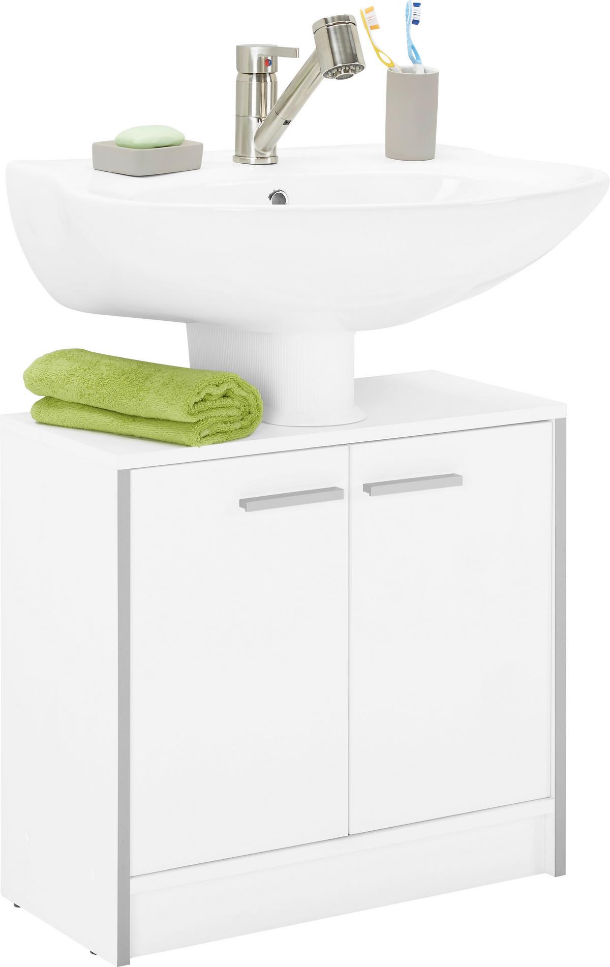 Koupelnová skříňka k umyvadlu LUNA I I - Moderní, kompozitní dřevo (60/56/29cm) - Based