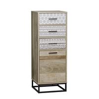 Kommode Graubraun, Naturfarben B: 39,5cm - Graubraun/Schwarz, Design, Holzwerkstoff (39,5/106/38cm) - Livetastic