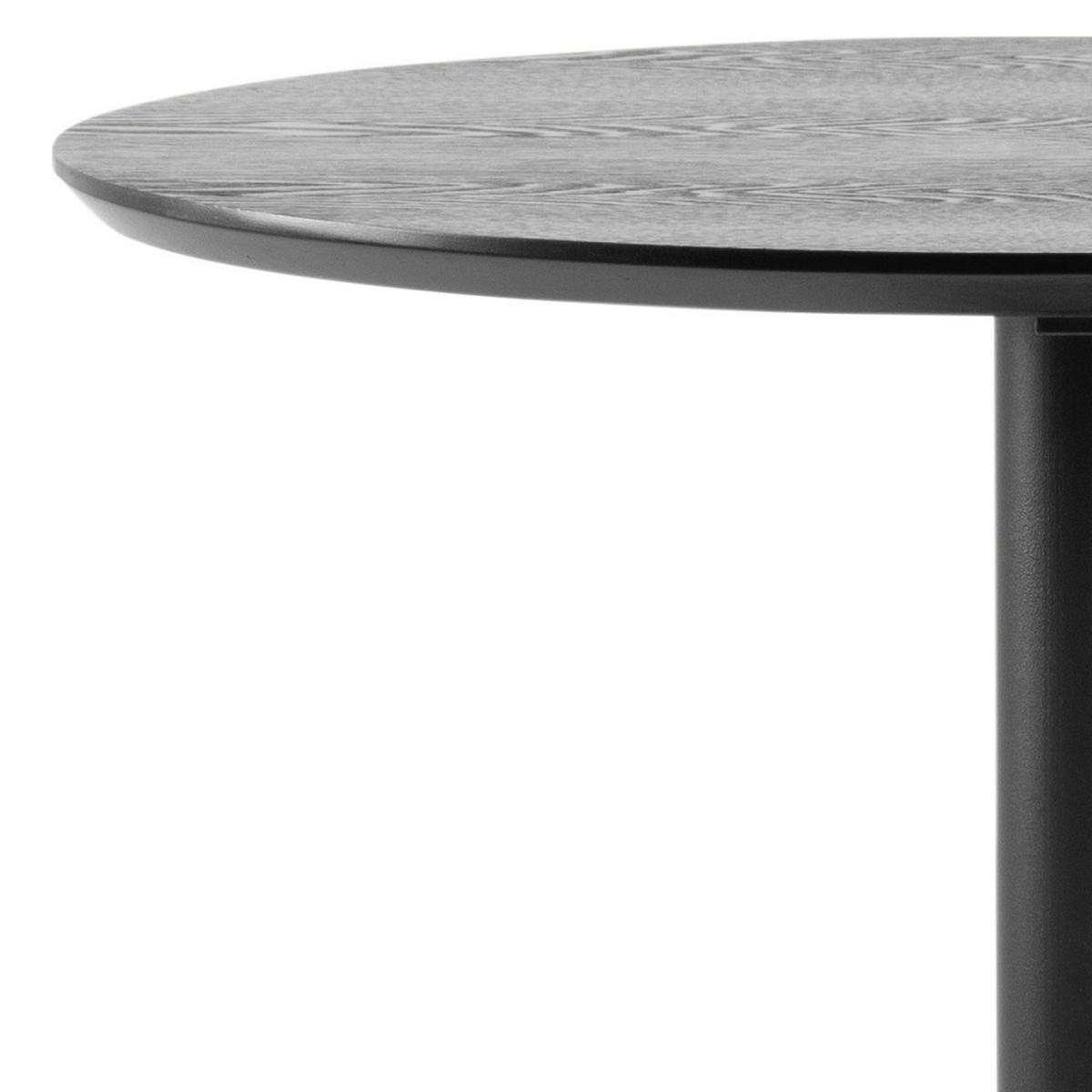 Kulatý bistro stůl IBIZA, Ø 80 cm, černý - černá, Moderní, kov/kompozitní dřevo (80/75cm)