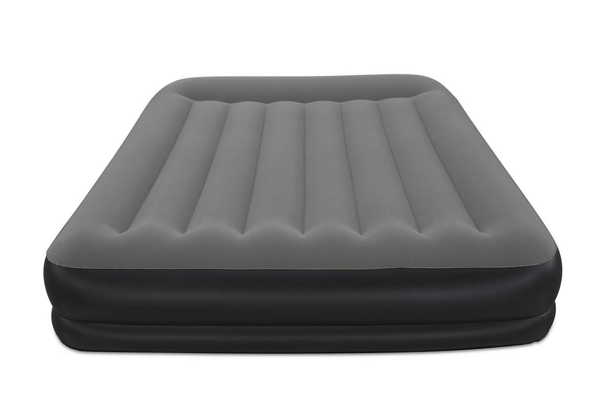 Luftbett Lena 203x152x36 Cm Bis 300kg, Inkl. Pumpe - Dunkelgrau/Schwarz, KONVENTIONELL, Kunststoff/Metall (203/152/36cm) - Bestway