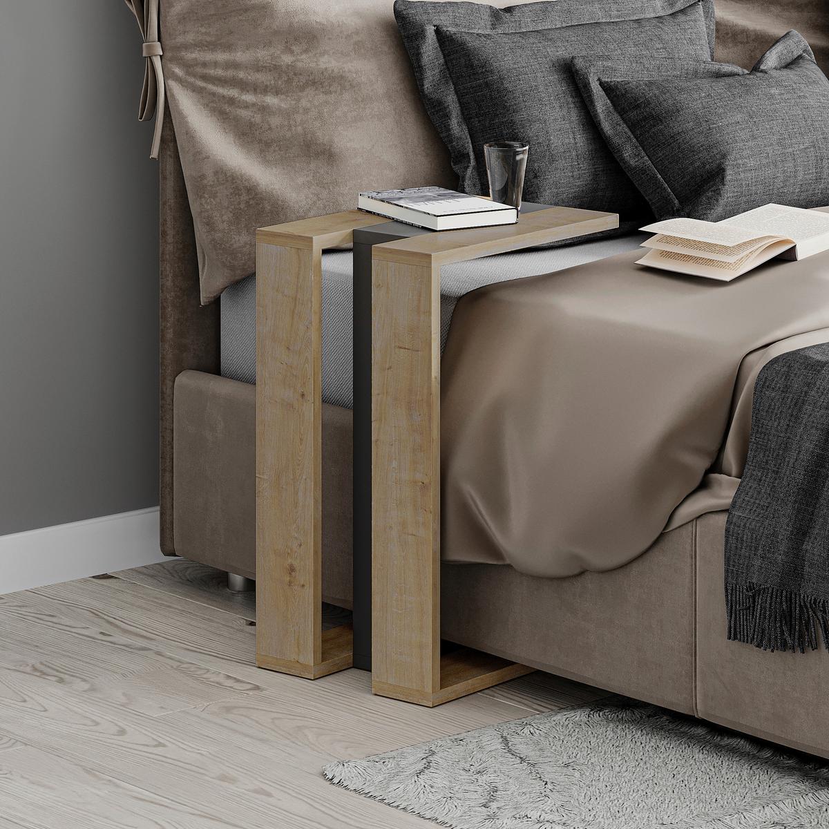 Beistelltisch Muju Beistelltisch - Eichefarben, Design, Holzwerkstoff (30/40/57cm) - Livetastic