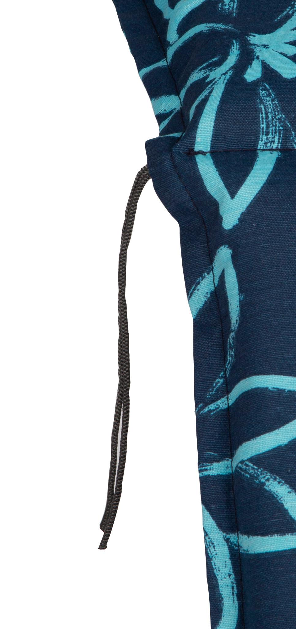 Niederlehner Auflage 4er-Set Bunde100x50x6cm Blau - Dunkelblau/Hellblau, Basics, Textil (100/50/6cm)