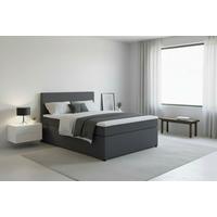 Boxspringbett Togo 140 140x200 Anthrazit - Anthrazit/Schwarz, MODERN, Holzwerkstoff/Textil (140/200cm) - MID.YOU