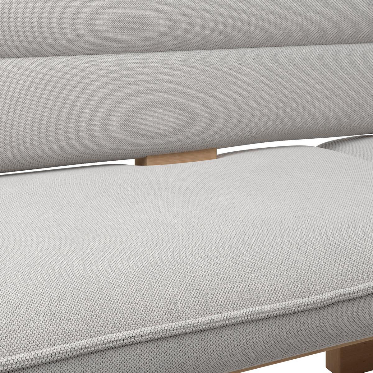 Eckbank Beluna Ii Wesbstoff Beige, B: 192cm - Eichefarben/Beige, KONVENTIONELL, Holz/Textil (192/170cm) - James Wood
