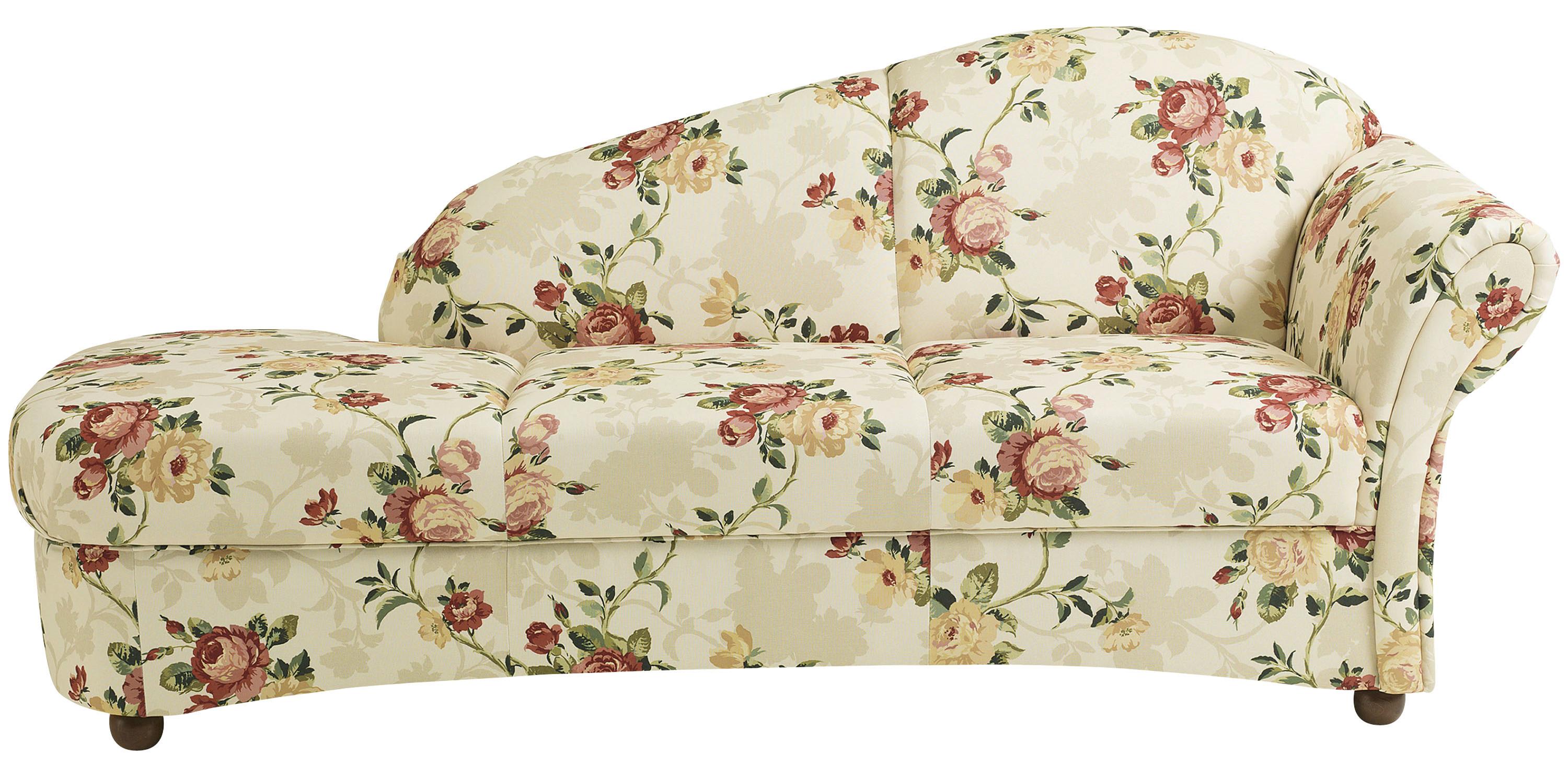 Recamiere Corona Gelb/Rot/Beige, Blumen Design - Gelb/Beige, Design, Textil (191/83/81cm) - Max Winzer