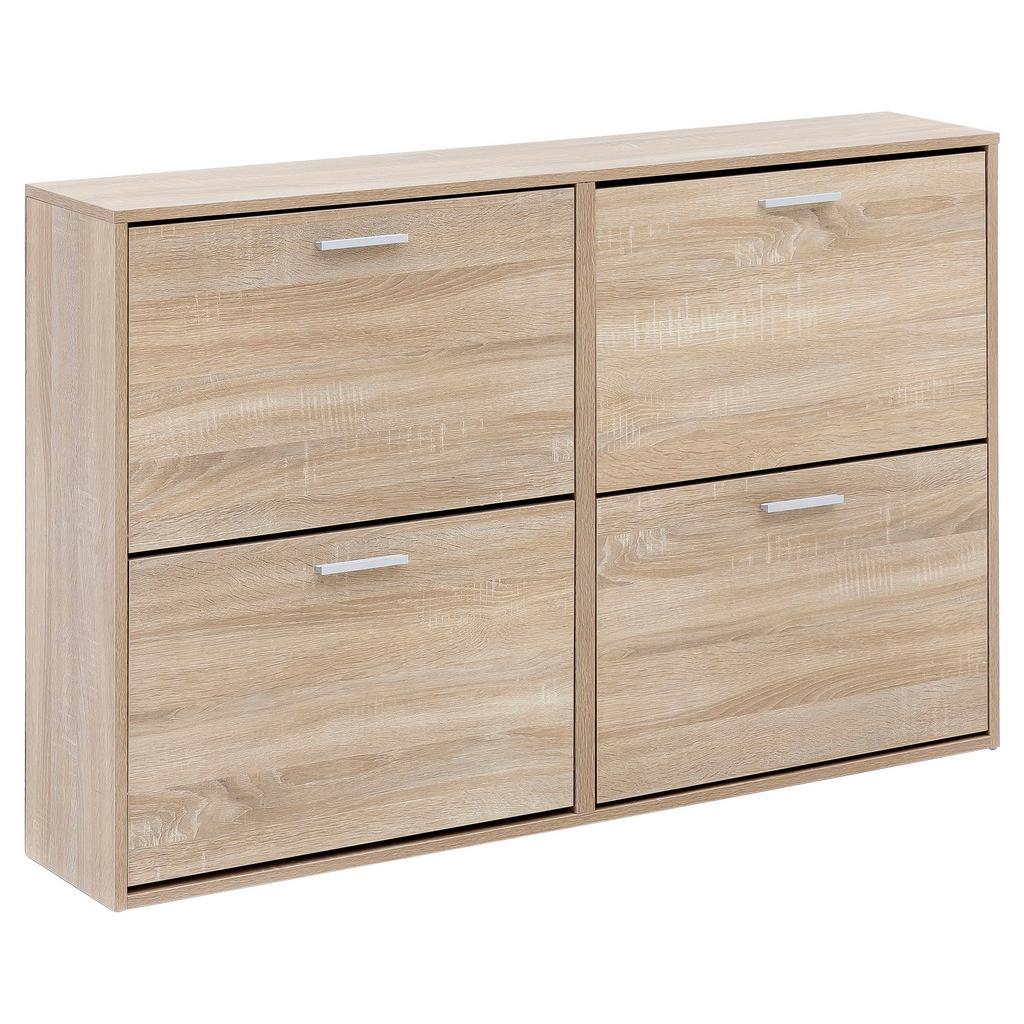 Schuhkipper 4 Klappen 24 Paar Eiche Dekor B: 120 Cm