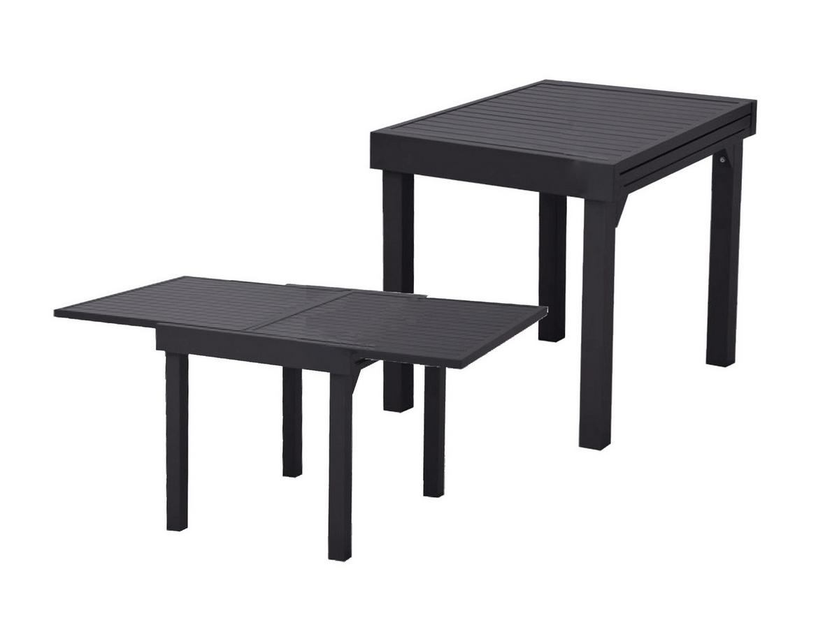 Gartenmöbel Set 3-Tlg. Elena Dunkelgrau/Schwarz - Dunkelgrau/Schwarz, Basics, Kunststoff/Metall (56,5/89/61cm) - Gardenson