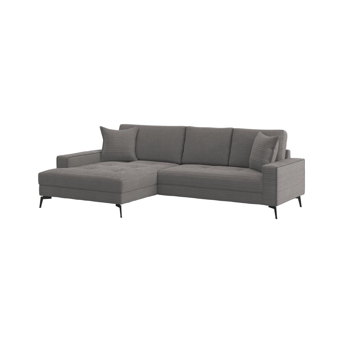 Ecksofa Zero Anthrazit 173x286 cm - Anthrazit/Schwarz, Trend, Textil (173/286cm)