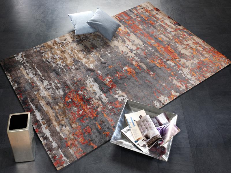 Orientalischer Webteppich Grau/Orange/Beige 250x350 cm - Beige/Orange, Design, Textil (250/350cm) - Musterring
