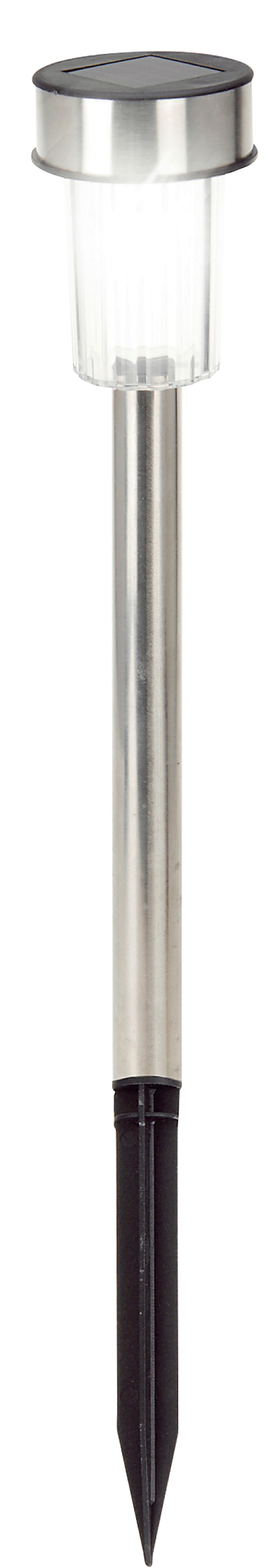 Szolárlámpa Serina - ezüst/nemesacél, Basics, műanyag/fém (4,8cm) - Ondega