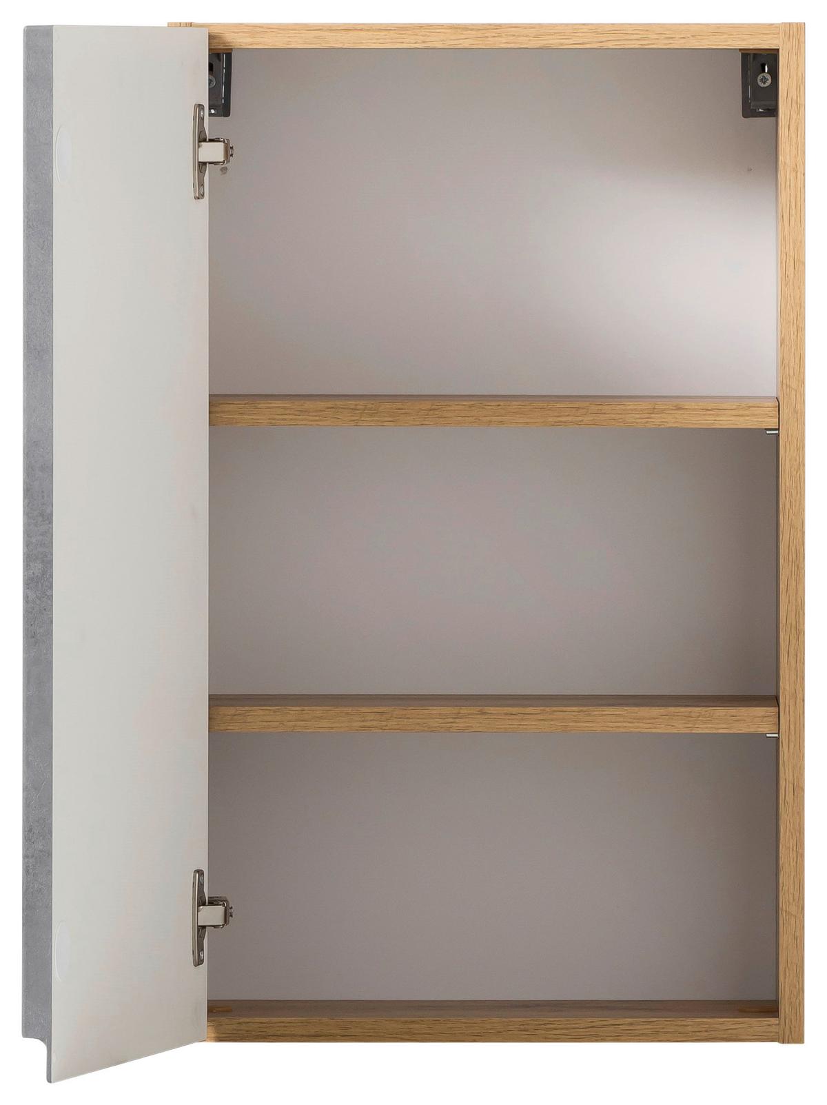 Hängeschrank Varese B: 40 Cm Hellgrau/eiche Wotan - Eiche Wotan/Hellgrau, MODERN, Holzwerkstoff (40/64/20cm) - Held