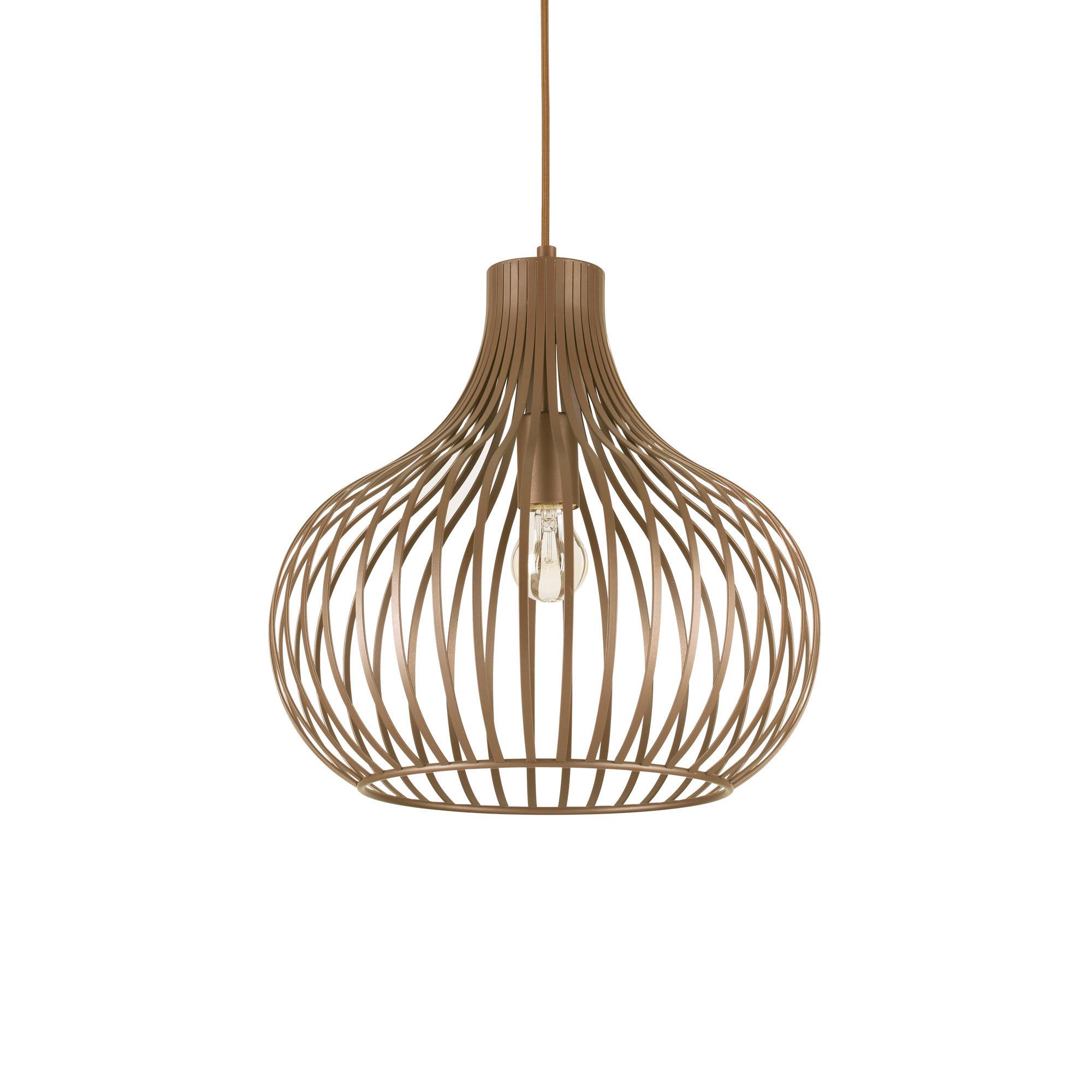 Hängeleuchte Onion Braun D: 38 cm - Braun, Design, Metall (38/62,5/237,5cm) - Ideal Lux