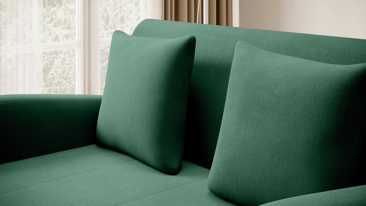 Schlafsofa Ario Grün, B: 244 Cm - Schwarz/Grün, Design, Textil (244/97/97cm) - MID.YOU