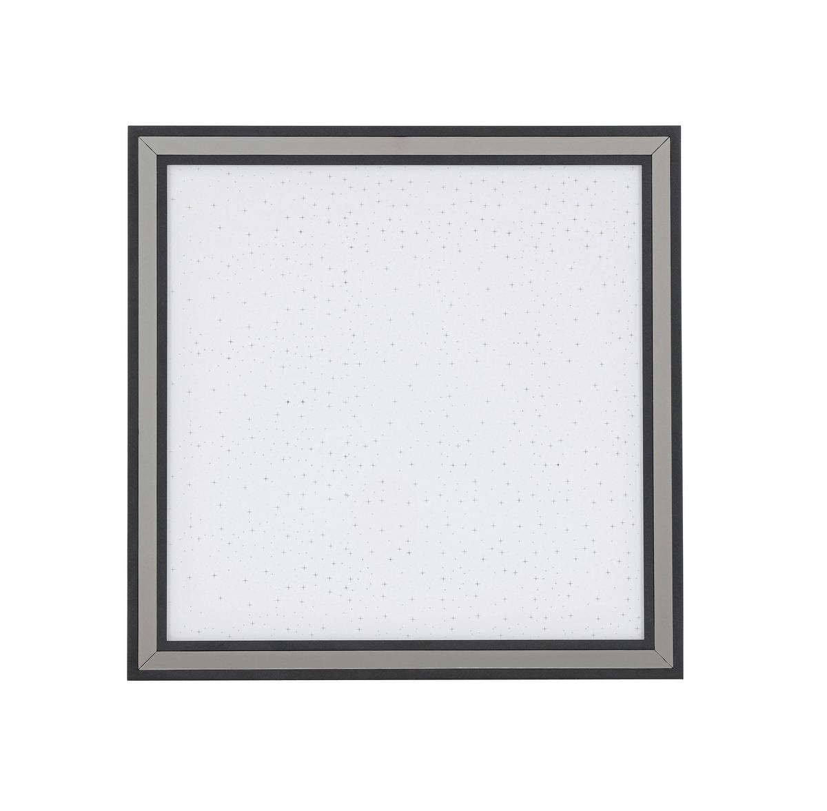 Led Mennyezeti Lámpa Robin - króm/fekete, Modern, műanyag/fém (30/30/6cm) - Luca Bessoni