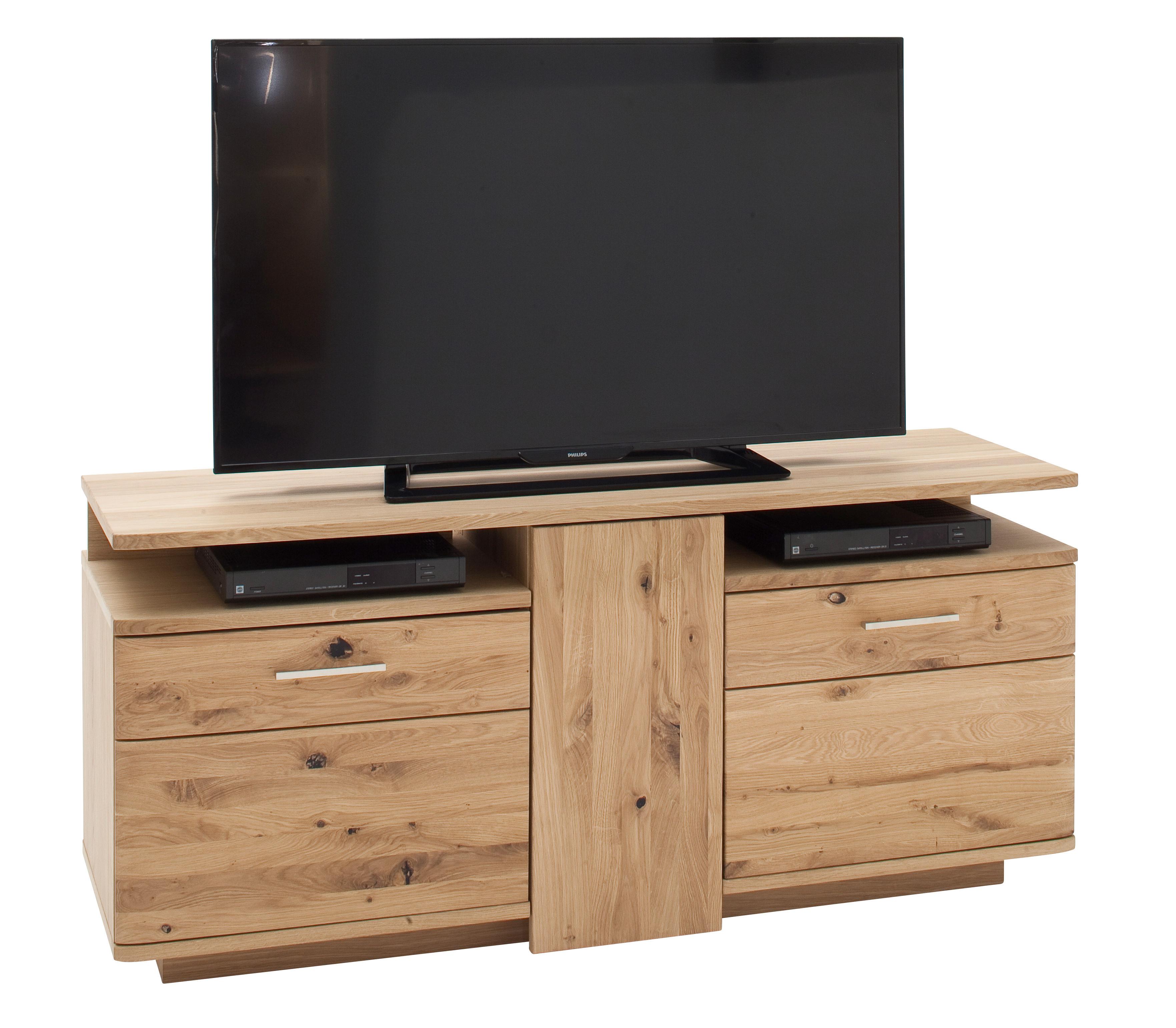 TV-Element Santori B: 155 cm Eiche Dekor - Eichefarben/Schwarz, Design, Holz/Holzwerkstoff (155/72/50cm) - Livetastic