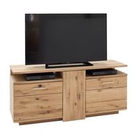 TV-Element Santori B: 155 cm Eiche Dekor - Eichefarben/Schwarz, Design, Holz/Holzwerkstoff (155/72/50cm) - Livetastic