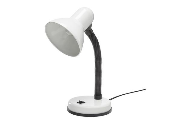 Lampa Na Písací Stôl Leona, Max. 40 Watt - biela, kov/plast (12,5/34/18,5cm) - Based Lampa Na Písací Stôl Leona, Max. 40 Watt - biela, kov/plast (12,5/34/18,5cm) - Based