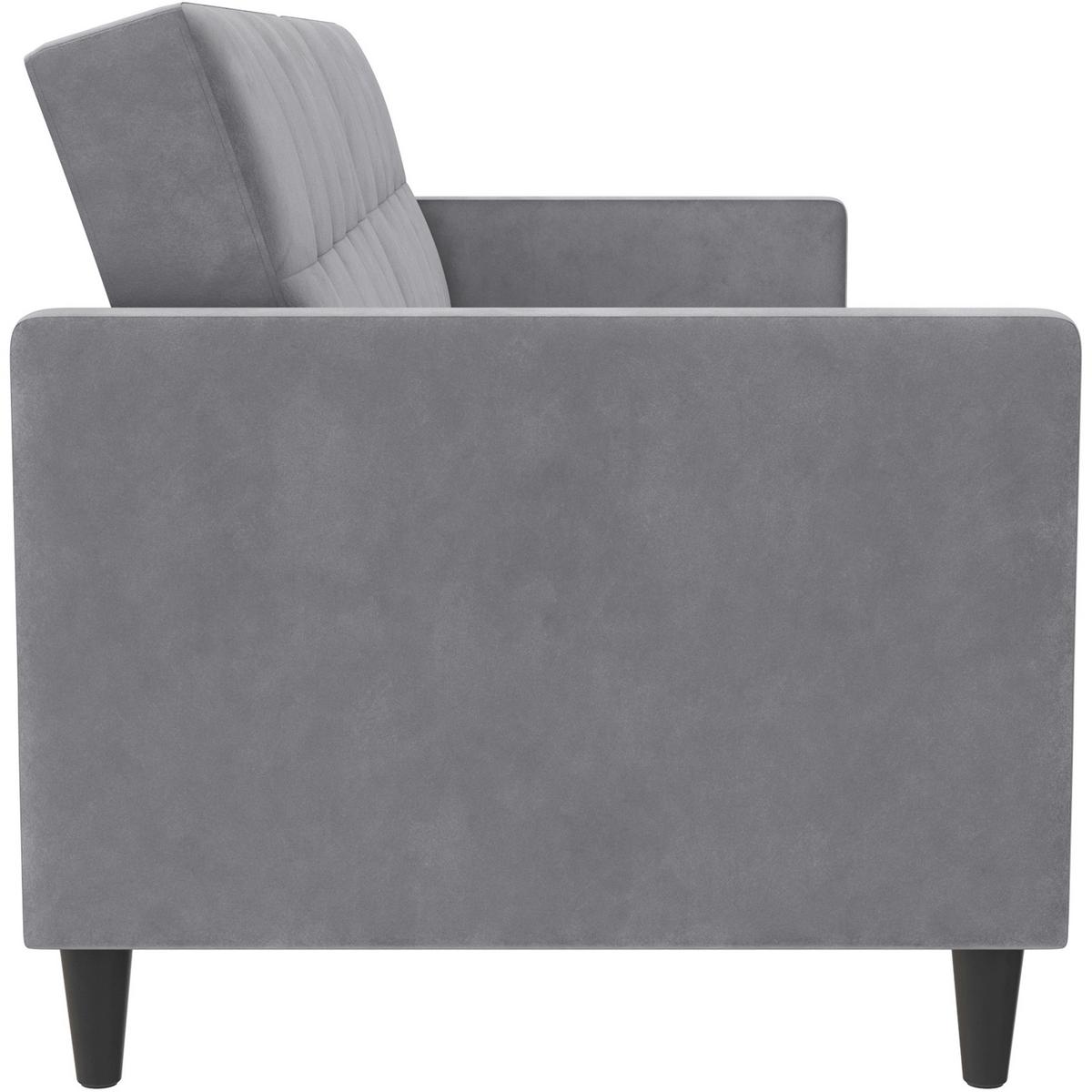 Schlafsofa Hannover Grau, mit Schlaffunktion - Schwarz/Grau, Basics, Textil (203/82/83cm) - Livetastic