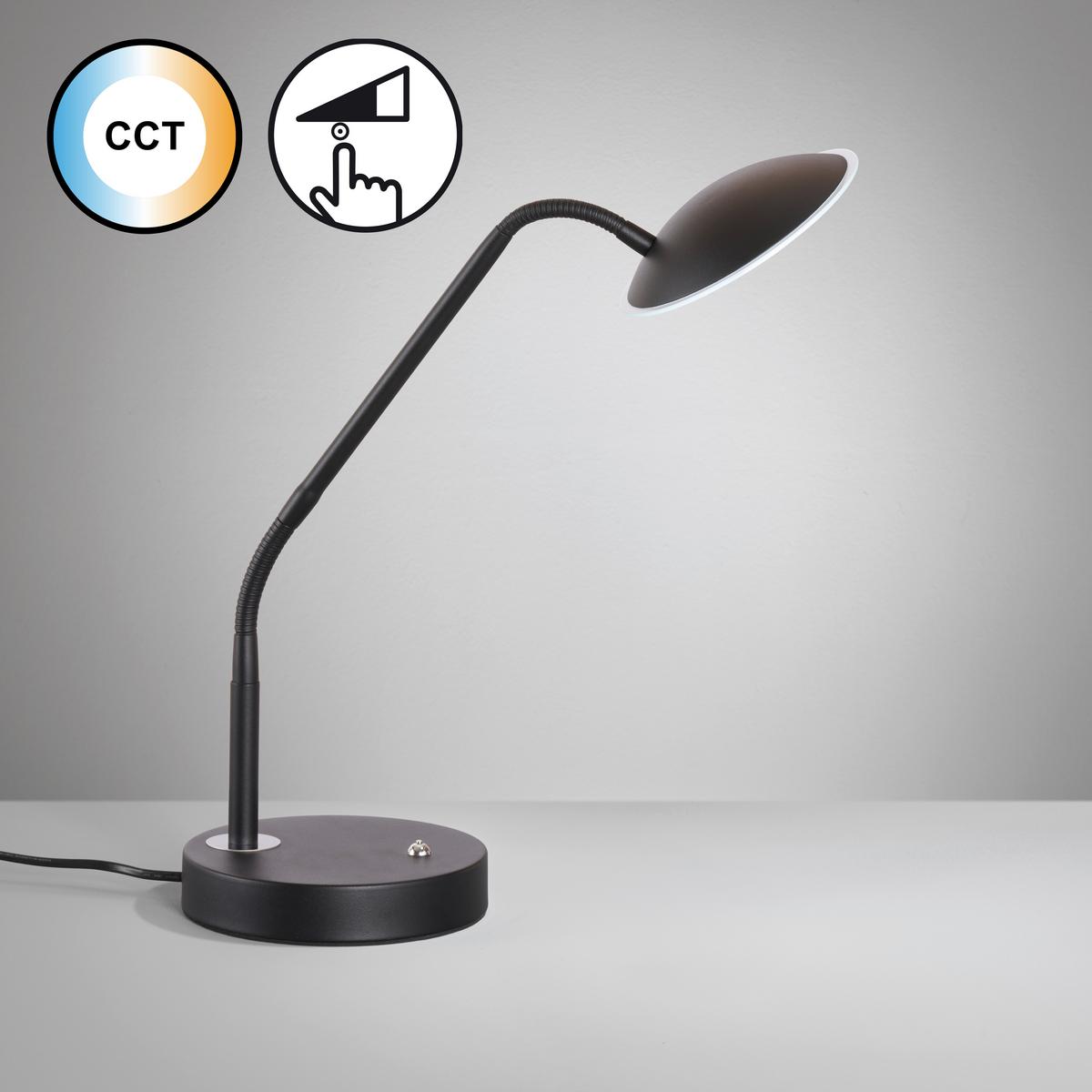 LED-Tischleuchte 50699 Tallri - Sandfarben/Schwarz, KONVENTIONELL, Metall (16/60cm) - Fischer & Honsel