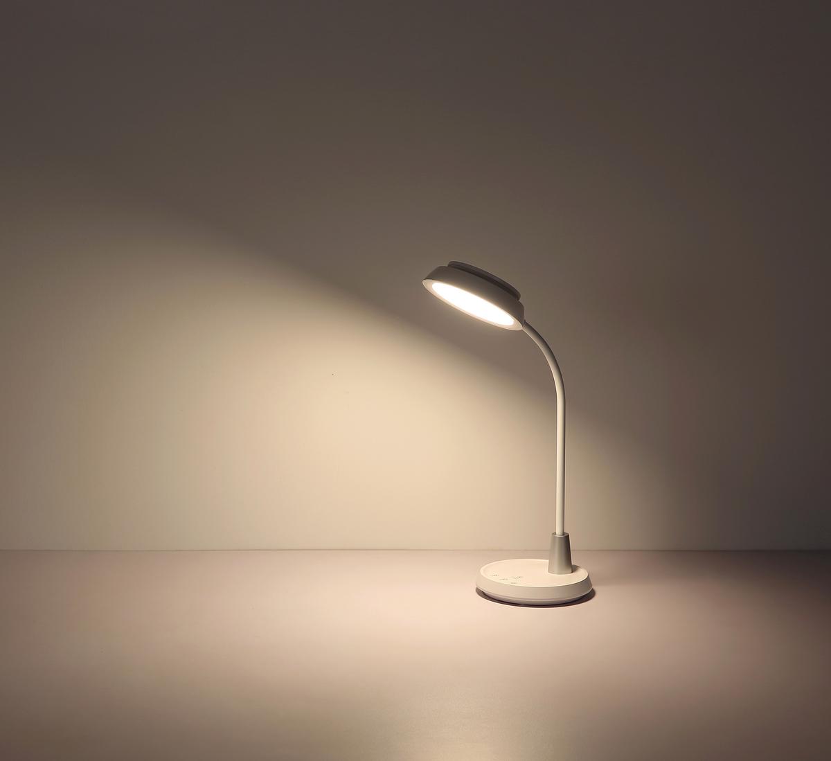 LED-Tischleuchte Memory-Funktion - Silberfarben/Weiß, Design, Kunststoff (30,6/17,2/44,8cm) - Globo