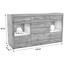 Sideboard Tizio - Eichefarben/Silberfarben, MODERN, Glas/Holzwerkstoff (179,4/86,8/41cm) Sideboard Tizio - Eichefarben/Silberfarben, MODERN, Glas/Holzwerkstoff (179,4/86,8/41cm)