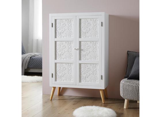 Šatná Skriňa Valentina - biela/farby pínie, Moderný, drevo (80/128,5/36cm) - Modern Living Šatná Skriňa Valentina - biela/farby pínie, Moderný, drevo (80/128,5/36cm) - Modern Living