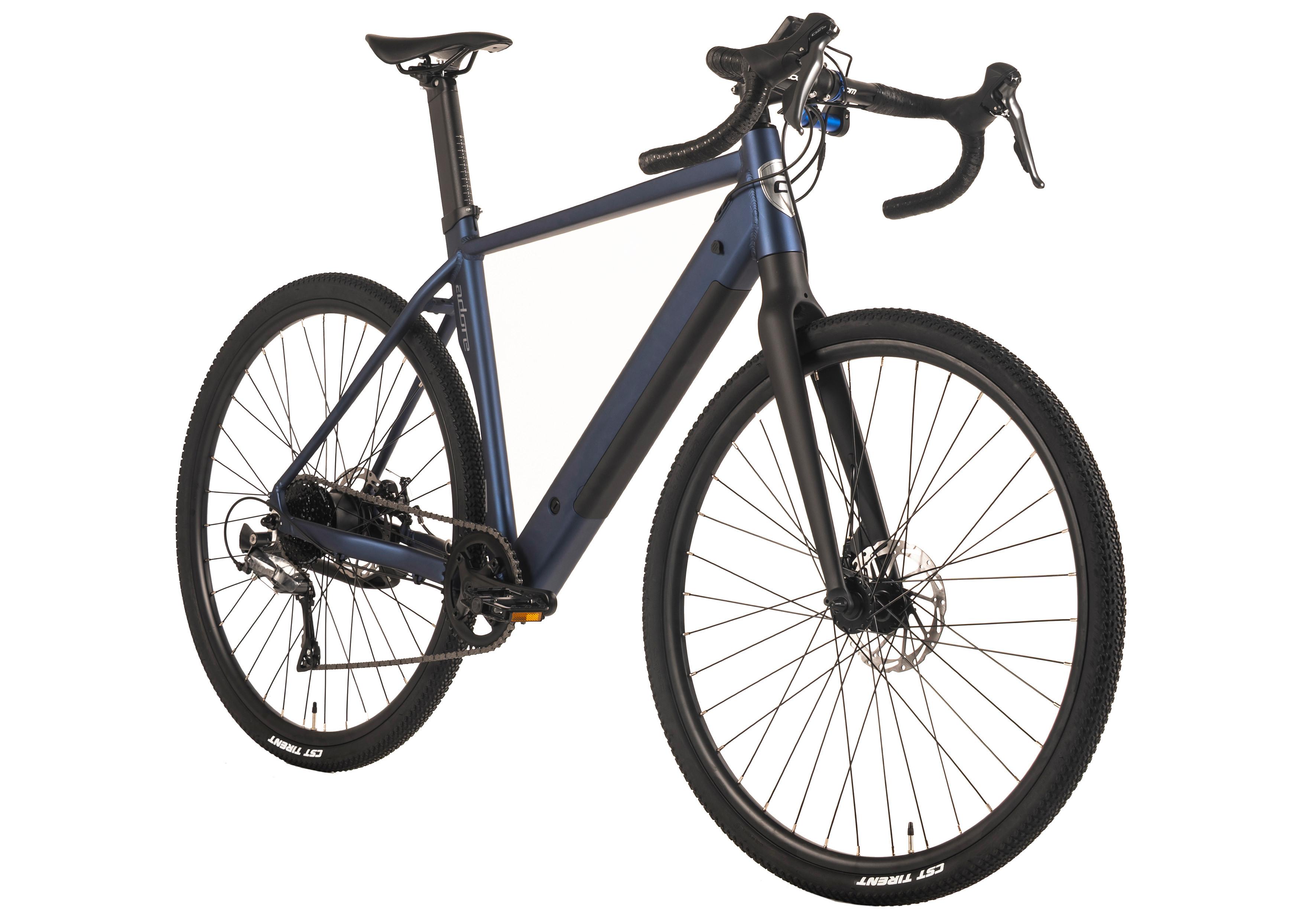 E-Gravelbike  Tourenfahrrad Dunkelblau Matt - Dunkelblau, LIFESTYLE, Metall (180/70/100cm)