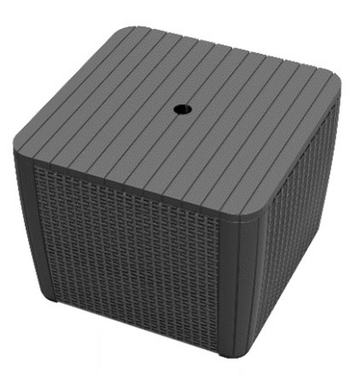 Sonnenschirmständer Kunststoff für D Bis 4,44 cm Patio - Graphitfarben, Basics (57/43/57cm) - Keter