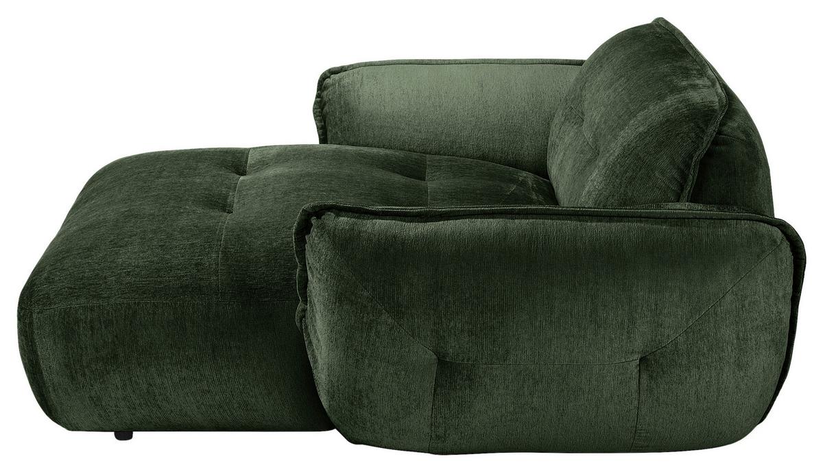 XXL-Sessel Fluffy, Dunkelgrün B: 182 cm - Dunkelgrün/Schwarz, MODERN, Textil (182/87/184cm) - Trendmanufaktur