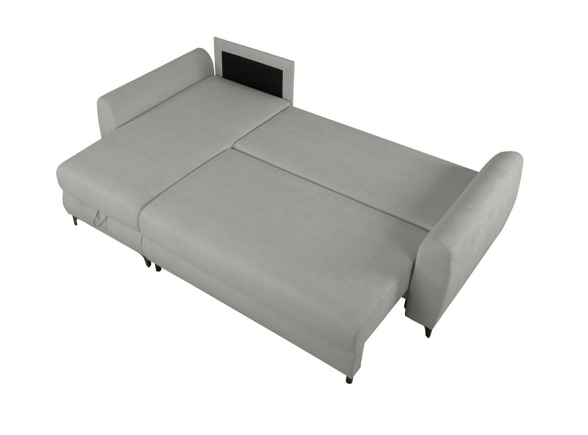 Ecksofa Moli, Dunkelgrau S: 236x148 cm - Dunkelgrau/Schwarz, Design, Textil (236/148cm) - MID.YOU