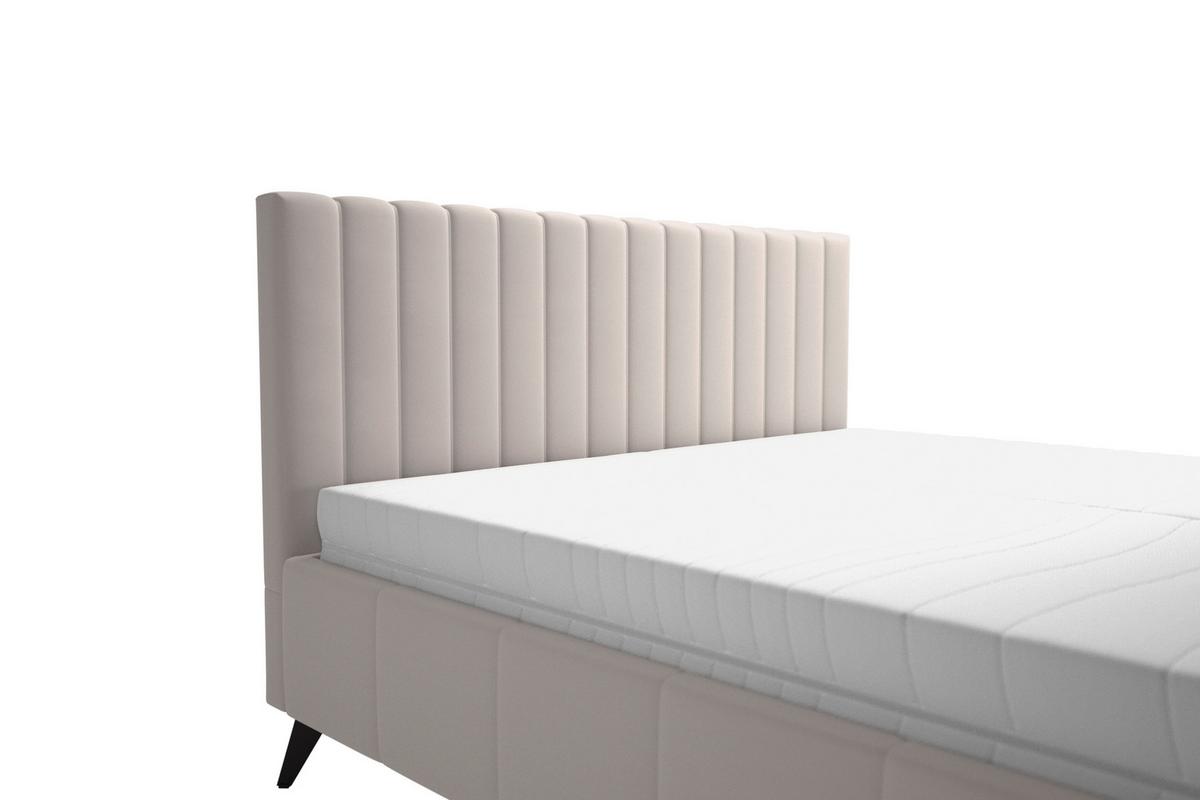 Manželská postel Vivien 2, 180x200, krémová - černá/krémová, Moderní, dřevo/textil (180/200cm)