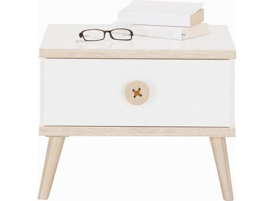Nočný Stolík Billund - farby dubu/biela, Moderný, drevo/kompozitné drevo (52/40/38cm) - Modern Living Nočný Stolík Billund - farby dubu/biela, Moderný, drevo/kompozitné drevo (52/40/38cm) - Modern Living