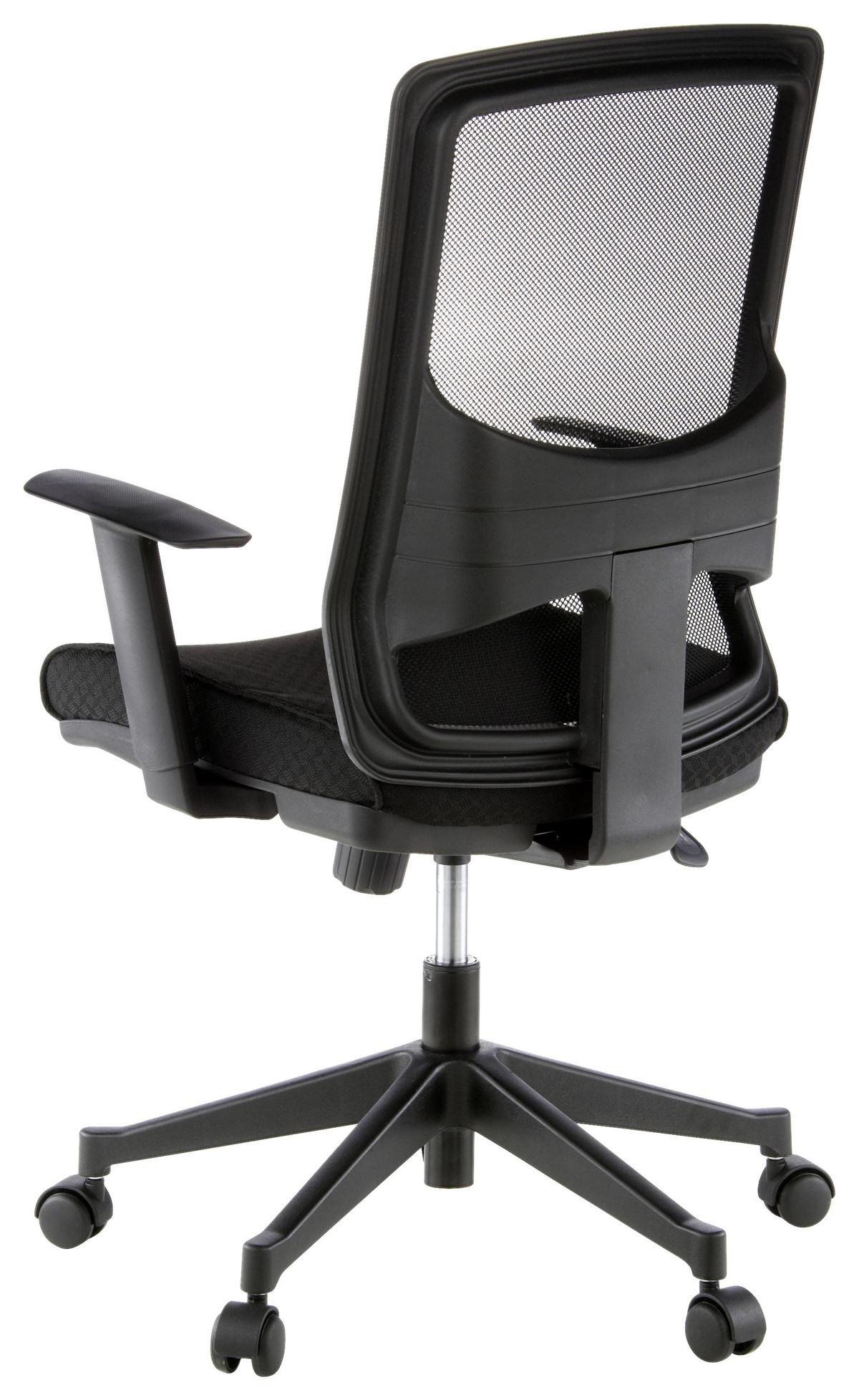 Drehstuhl Lavita Schwarz - Schwarz, MODERN, Kunststoff/Textil (57/113/44cm) - MID.YOU