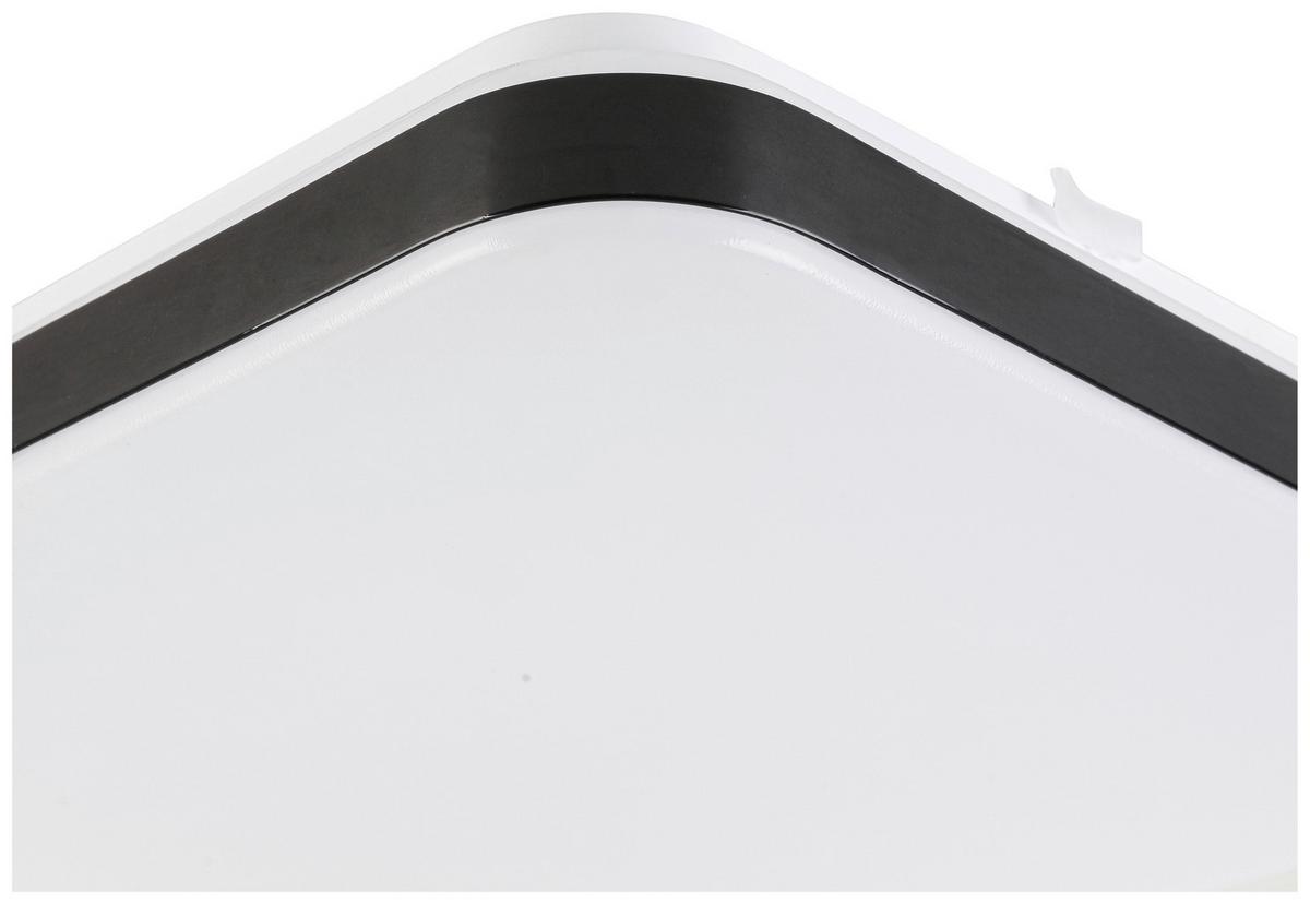 LED-Deckenleuchte Isa - Schwarz/Weiß, MODERN, Kunststoff/Metall (27/27/5cm) - Luca Bessoni