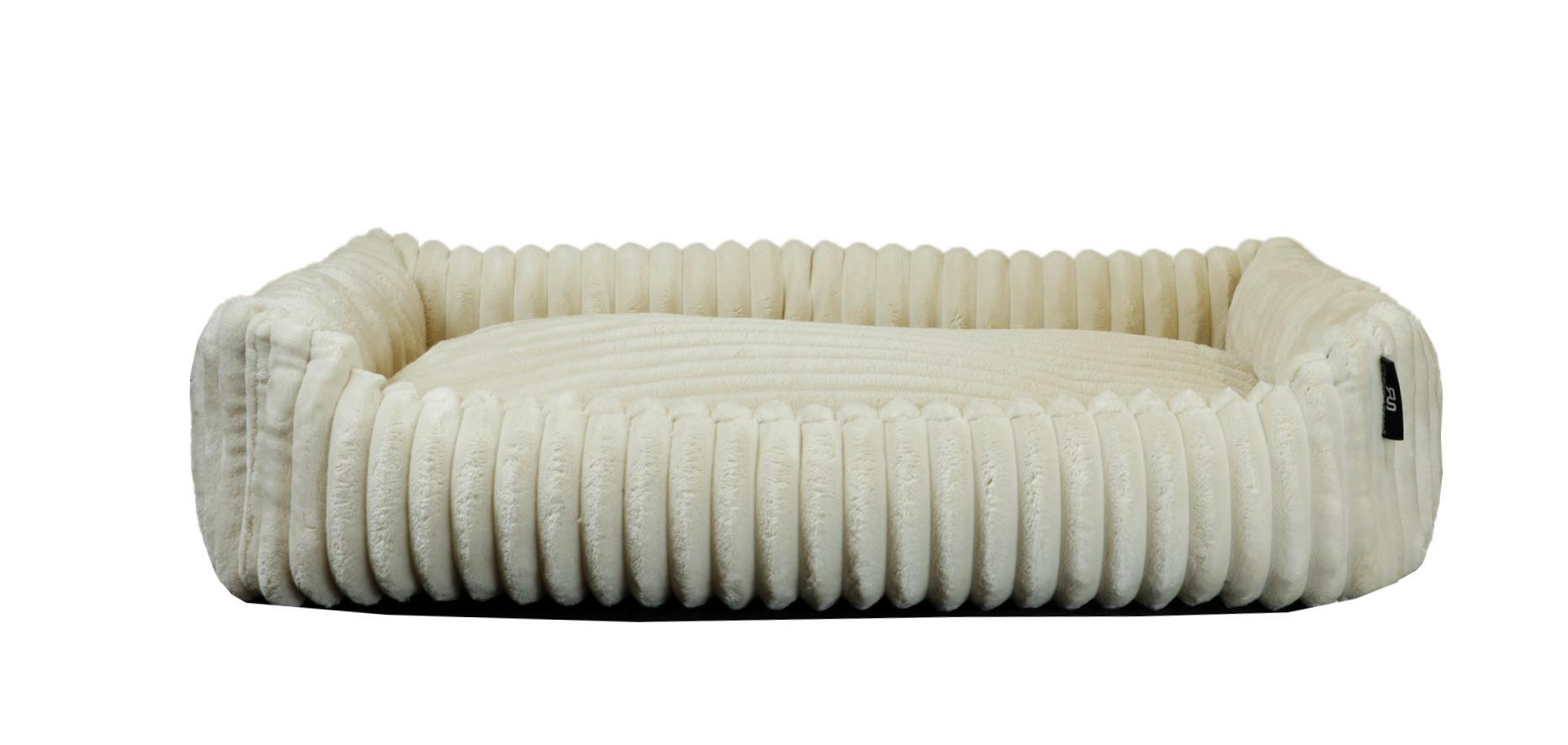 Hundebett Kuschelsofa Deluxe Beige, LxBxH: 70x50x15 cm - Beige, Basics, Textil (70/50/15cm)