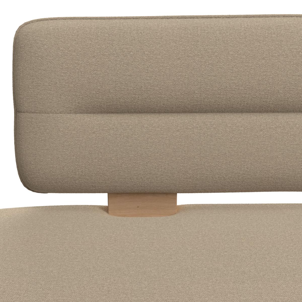 Sitzbank Beluna II Webstoff beige, B: 140cm - Eichefarben/Beige, KONVENTIONELL, Holzwerkstoff/Textil (140/87/67cm) - James Wood