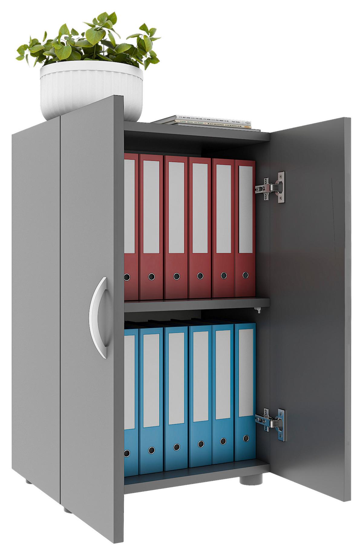Aktenschrank Ulas 2 Anthrazit B: 49 cm - Anthrazit, MODERN, Holzwerkstoff (49/74/34cm) - MID.YOU