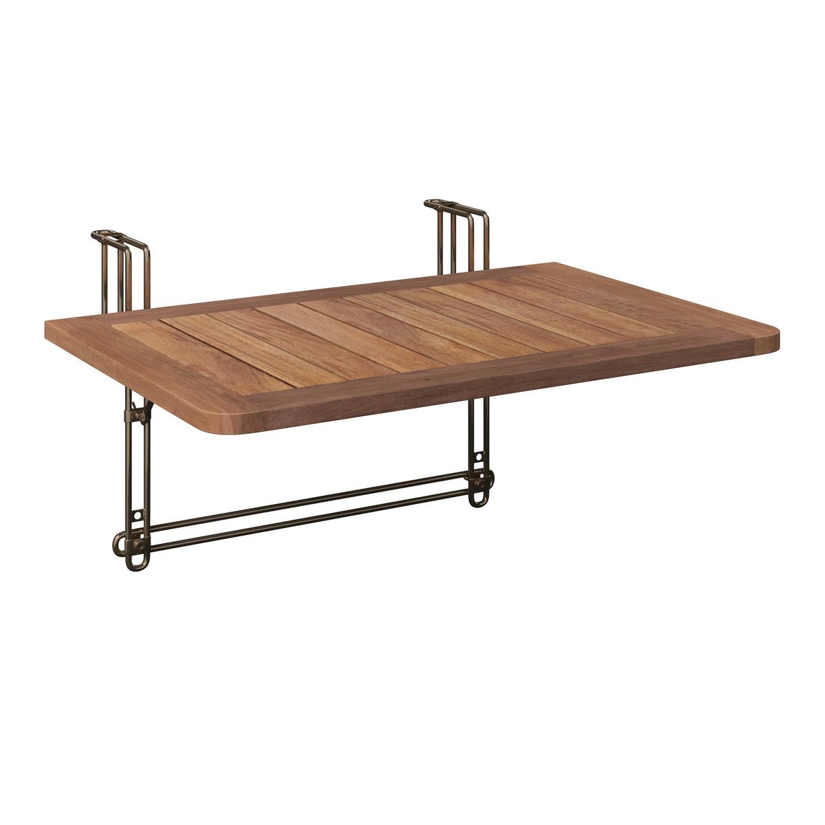 Balkónový stůl Helena - barvy akácie, Moderní, dřevo (60/34/40cm) - Bessagi Garden