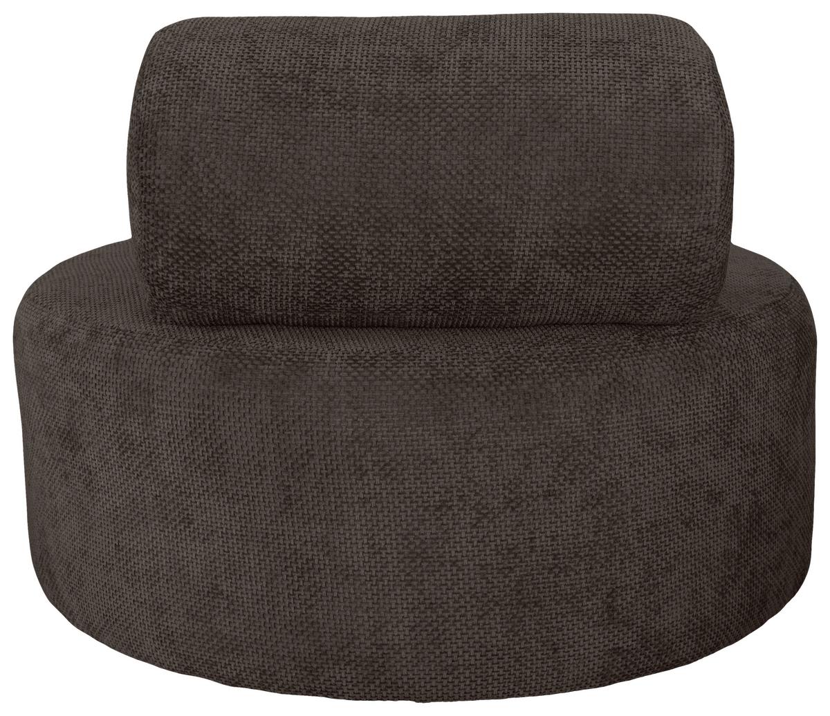 Relaxsessel Moss Mokka B: 88 cm - Schwarz/Mokka, Basics, Textil (88/70/88cm) - Livetastic