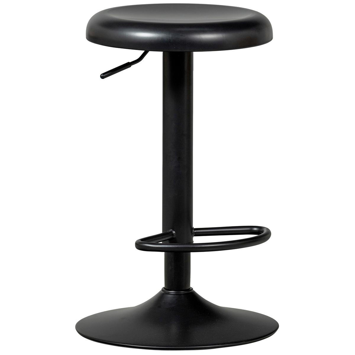 Barhocker Isaac Schwarz B: 39 cm - Schwarz, Design, Metall (39/81/39cm) - Livetastic