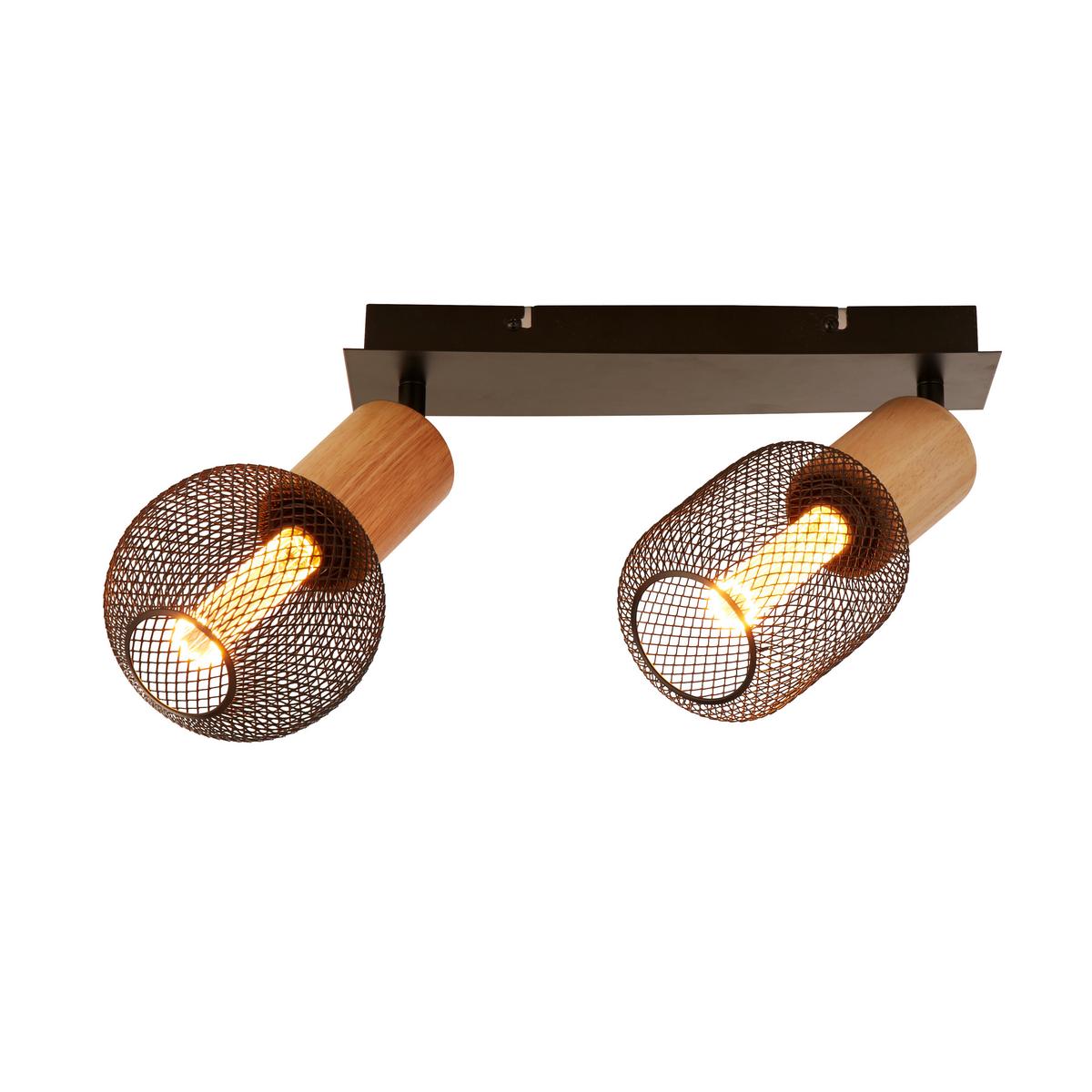 Strahler 50211-2na - Schwarz, Natur, Holz/Metall (18/9/43cm)