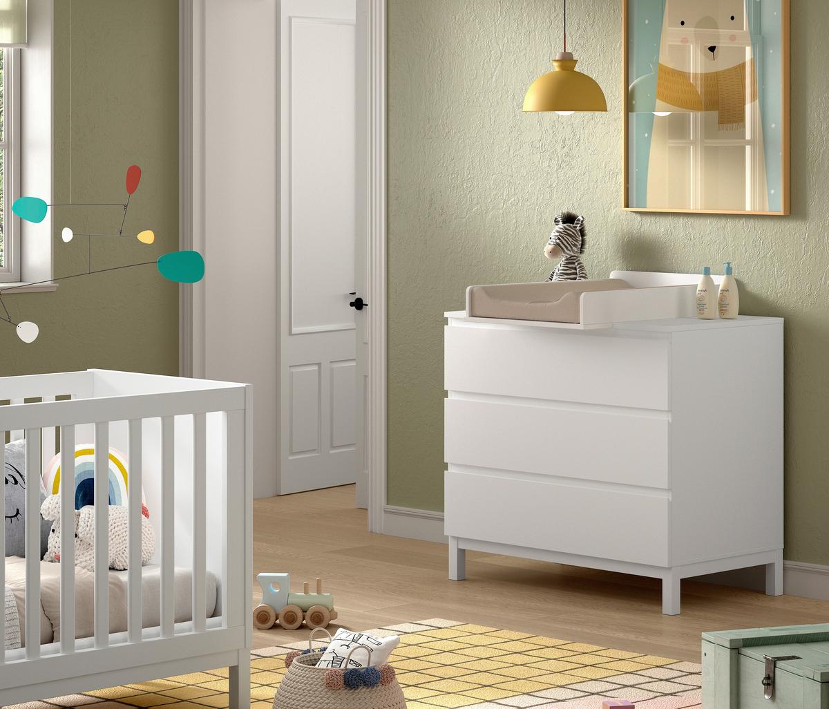 WICKELKOMMODE Eva Weiß B: 98,5cm - Weiß, MODERN, Holz/Holzwerkstoff (98,5/103,4/72,6cm) - Vipack