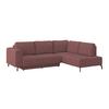 Ecksofa Veni Ecke R - Schwarz/Altrosa, MODERN, Textil (272/210cm) - Ondega