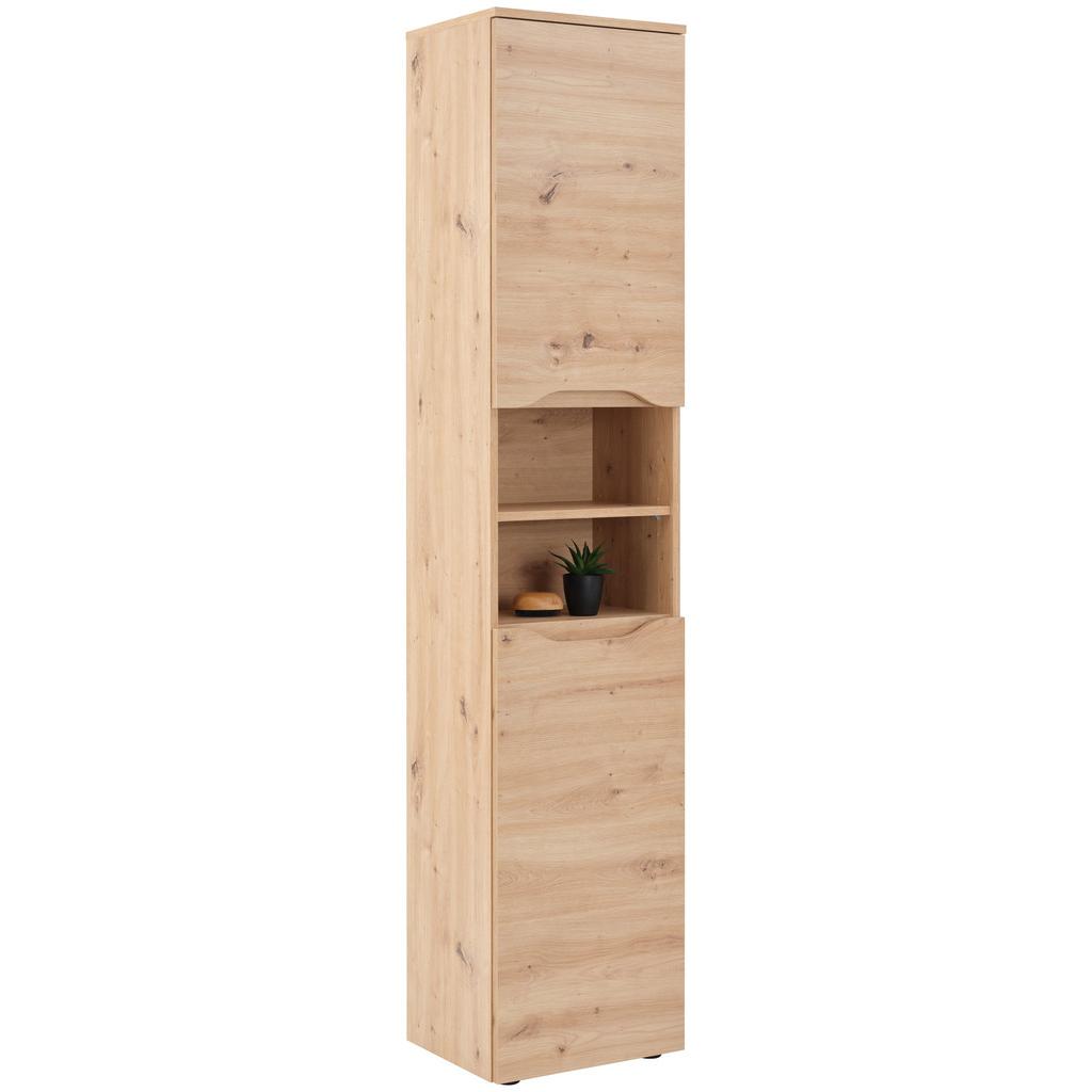 Badezimmer Hochschrank Giga 40x190 cm Eichefarben